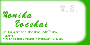 monika bocskai business card